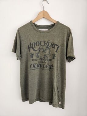 Vintage Lucky Brand Shirt Mens Medium Knockout O'Malley's Bare Knuckle Brawls